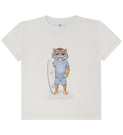 Hust and Claire T-shirt - Arthur - Whisper Melange m. Tiger