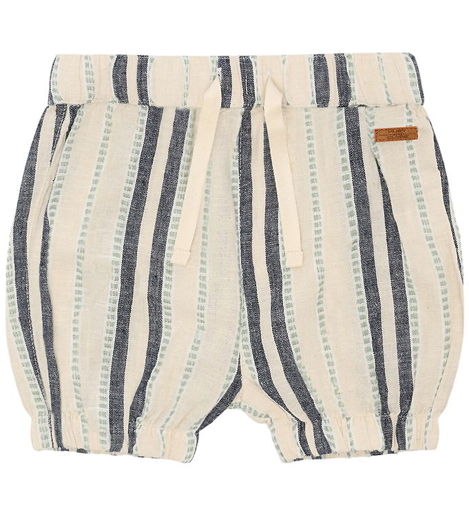 Hust and Claire Shorts Bomuld/Hør - Herluf - Sandshell m. Stribe