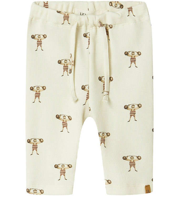 Lil' Atelier Bukser - Rib - NbmGavo - Turtledove/Strongman