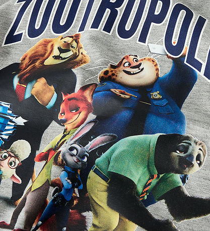 Name It Sweatshirt - NmmNoel Zootropolis - Grey Melange