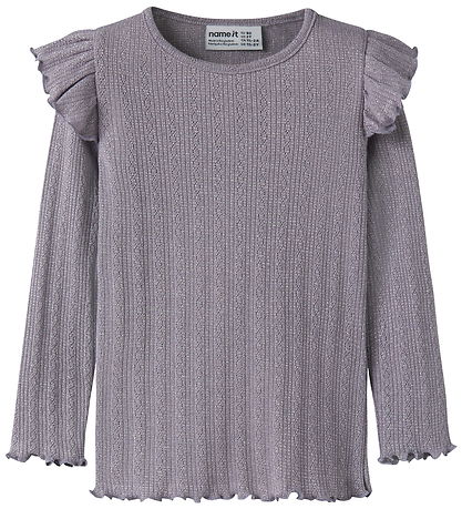 Name It Bluse - NmfBlitta - Lavender Gray/Melange