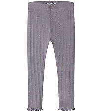 Name It Leggings - NmfBlitta - Lavender Gray/Melange