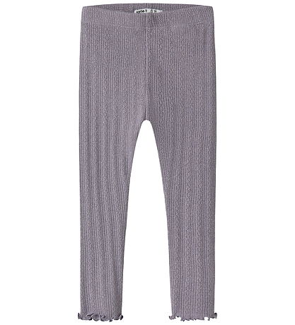 Name It Leggings - NmfBlitta - Lavender Gray/Melange