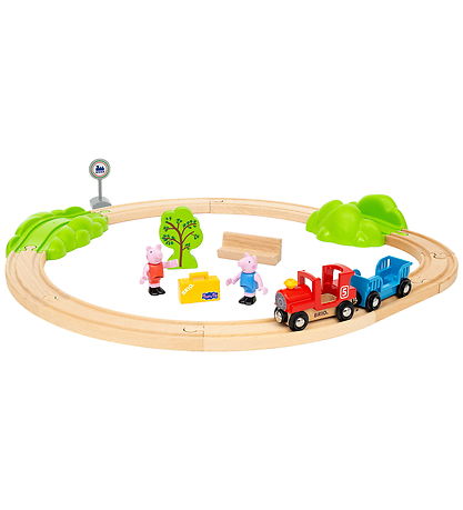 BRIO Togbanesæt - 18 Dele - Peppa Pig