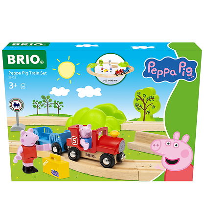 BRIO Togbanesæt - 18 Dele - Peppa Pig