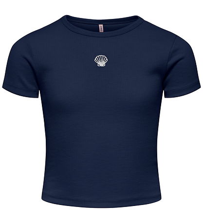 Kids Only T-shirt - KOgElva - Navy Blazer/Seashell/Cloud Dancer