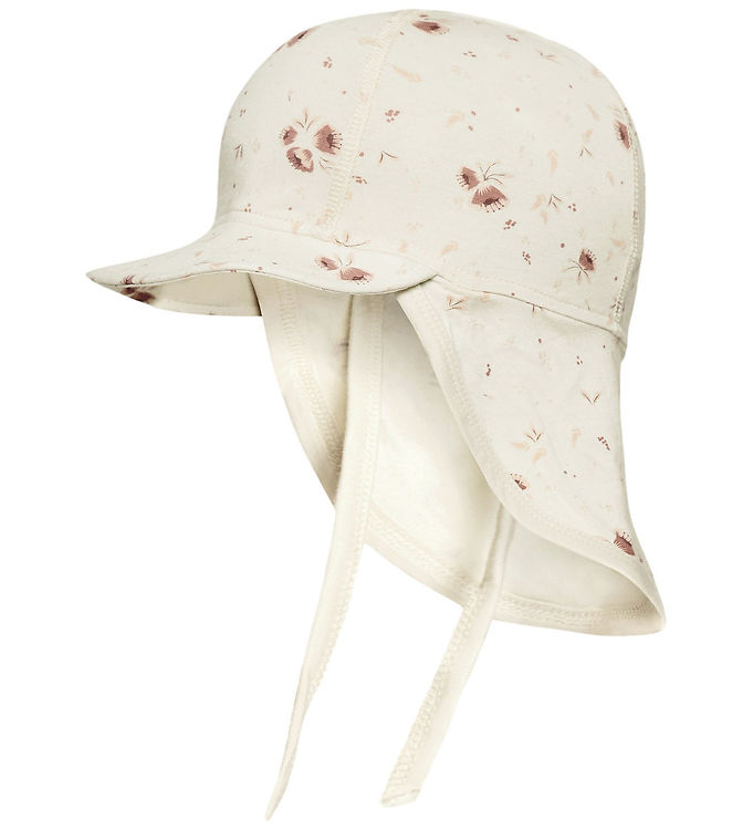 Minymo Legionærhat - Viskose - Peach Whip m. Blomster