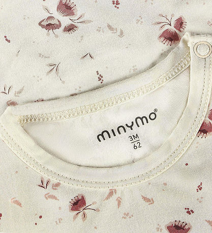 Minymo Body k/æ - Viskose - Peach Whip m. Blomster