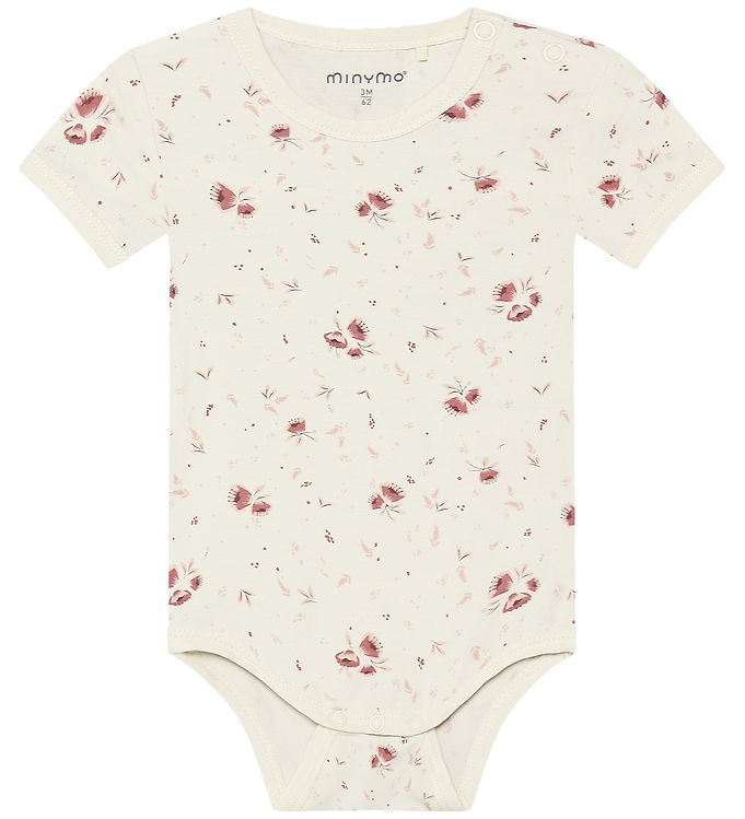 Minymo Body k/æ - Viskose - Peach Whip m. Blomster