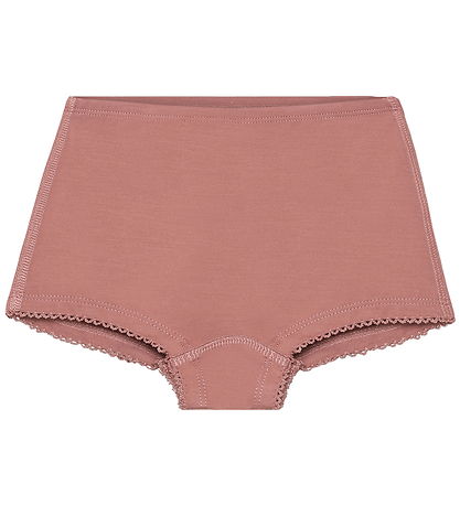 Minymo Hipsters - 2-pak - Viskose - Peach Whip m. Blomster