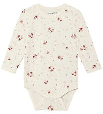 Minymo Body l/æ - Viskose - Peach Whip m. Blomster