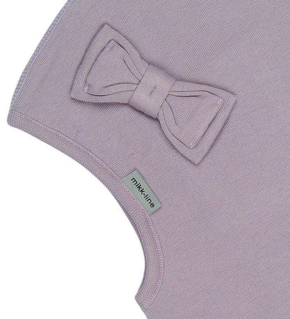 Mikk-Line Elefanthue - 1-lags - Lavender Gray m. Sløjfe