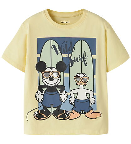 Name It T-shirt - Mickey - NmmArt - Double Cream