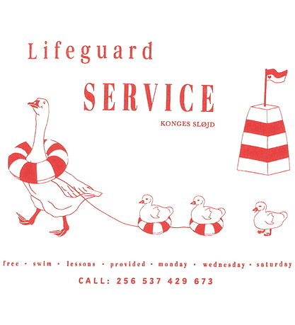 Konges Sløjd T-shirt - Era - Off White/Lifeguard Service