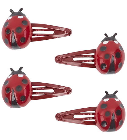 Konges Sløjd Hårspænder - 4-pak - Ladybug