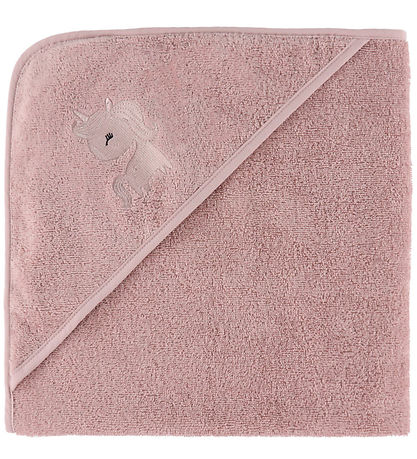 Nørgaard Madsens Badeslag - 75x75 cm - Pale Mauve m. Enhjørning