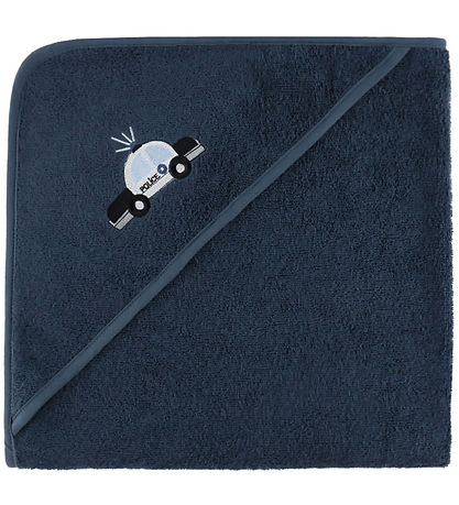 Nørgaard Madsens Badeslag - 75x75 cm - Navy m. Politibil