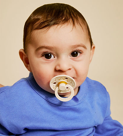 BIBS Colour Sutter - Str. 2 - Rund - 2-pak - Ivory/ Gold