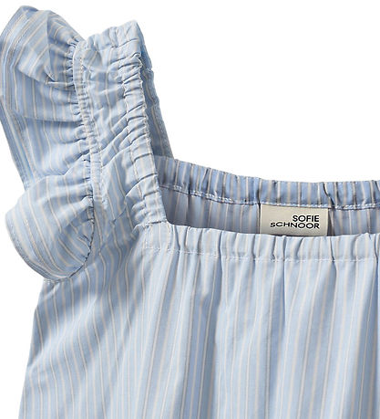 Sofie Schnoor Kjole - MauraSY - Light Blue Striped