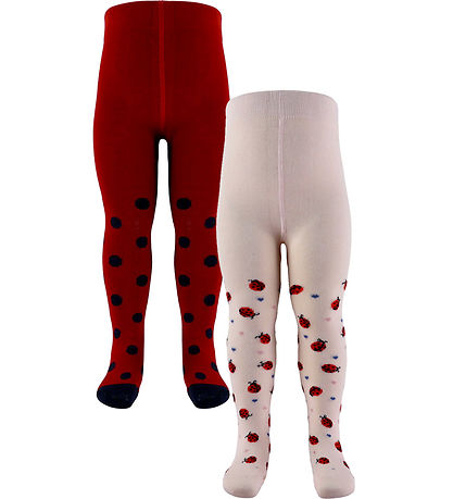Konges Sløjd Strømpebukser - Jacquard - 2-pak - Ladybug