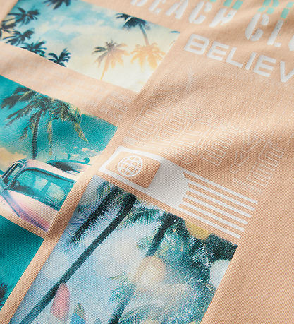 Name It T-shirt - NkmVoto - Peach Fuzz/Surf