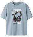 Name It T-shirt - NkmVoto - Blue Fog/Gamer