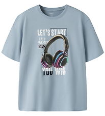 Name It T-shirt - NkmVoto - Blue Fog/Gamer