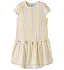 Name It Kjole - NkfVigga - Bright White/Cool Stripe