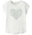 Name It T-shirt - NkfVigea - Bright White/Flower Heart