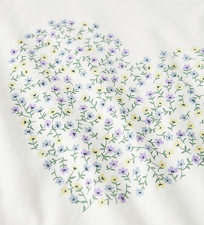Name It T-shirt - NkfVigea - Bright White/Flower Heart