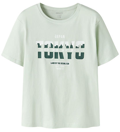 Name It T-shirt - NkmVilogo - Pale Aqua/Tokyo