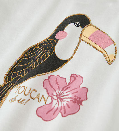 Name it T-shirt - NmfHoneia - Bright White/Toucan