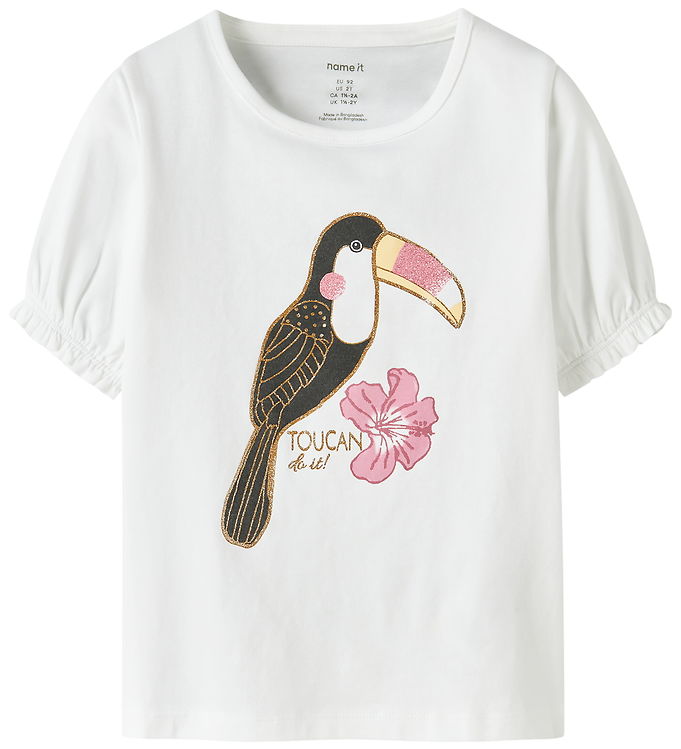Name It NmfHoneia - Børne T-shirt - Hvid - 98