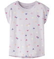 Name it T-shirt - NmfVigga - Lavender Fog/Colorful Hearts