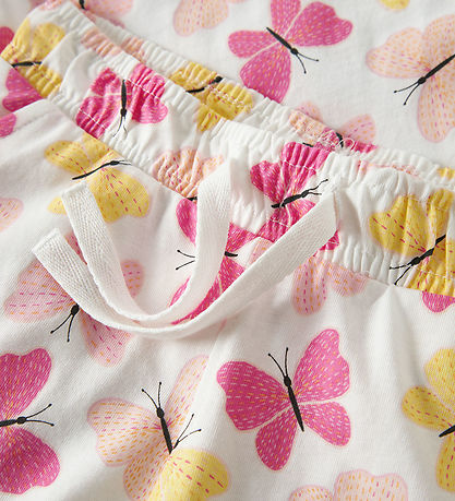 Name it Shorts - NmfVigga - Bright White/Pink Butterfly