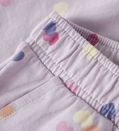 Name it Shorts - NmfVigga - Lavender Fog/Colorful Hearts