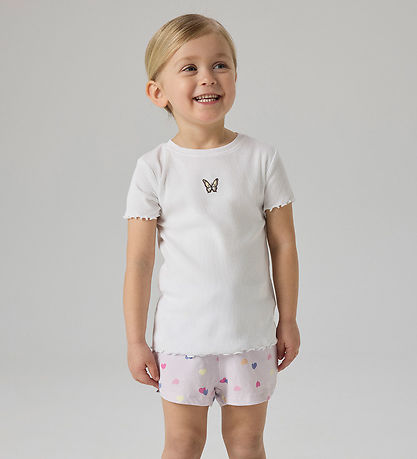 Name it Shorts - NmfVigga - Lavender Fog/Colorful Hearts