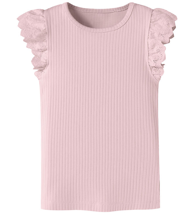 Name It T-shirt - Rib - NmfHavelle - Cradle Pink billede