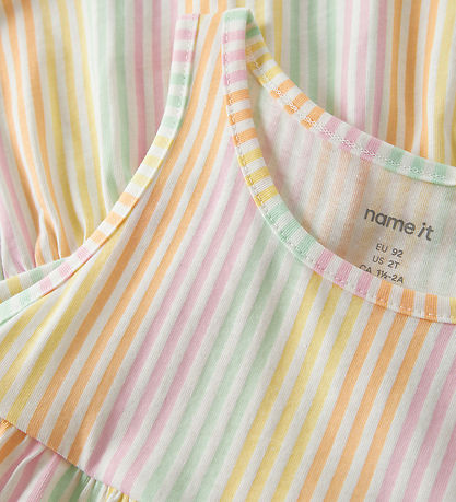 Name it Kjole - NmfVigga - Bright White/Cool Stripe