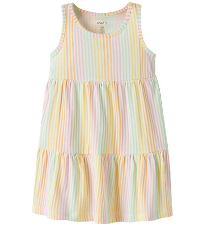 Name it Kjole - NmfVigga - Bright White/Cool Stripe