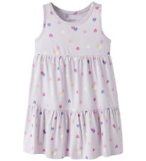 Name it Kjole - NmfVigga - Lavender Fog/Colorful Hearts