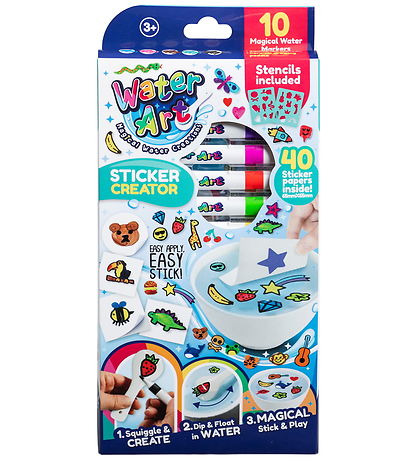 Water Art Tusser - 10 stk + Klistermærke Sæt
