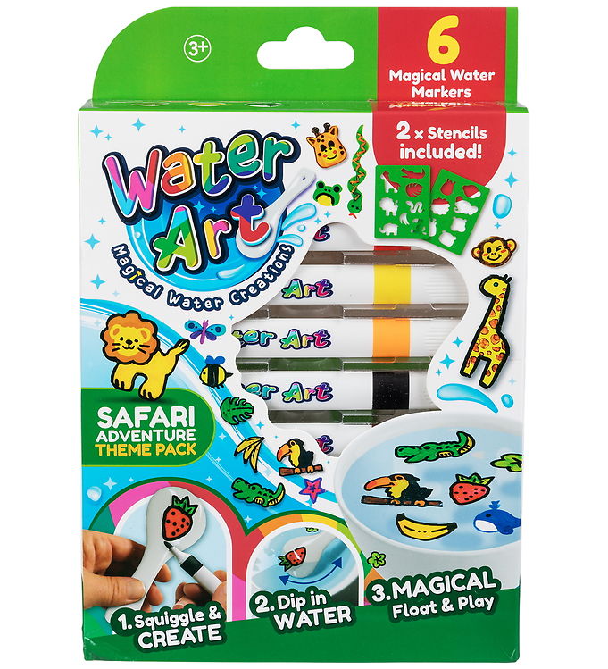 Water Art Kreasæt - 6 stk - Safari Adventure