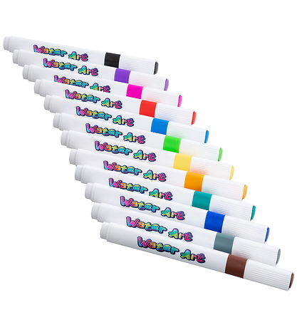 Water Art Tusser - 12 stk - Magical Water Markers & Spoon