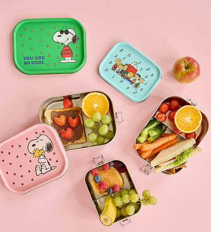 Rice Madkasse - Rustfrit Stål - Stor - m. 2 Rum - Divider and Gr