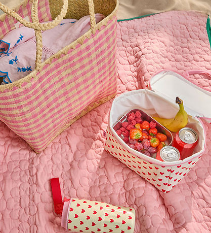 Rice Taske - Lille - Red Hearts/Cream