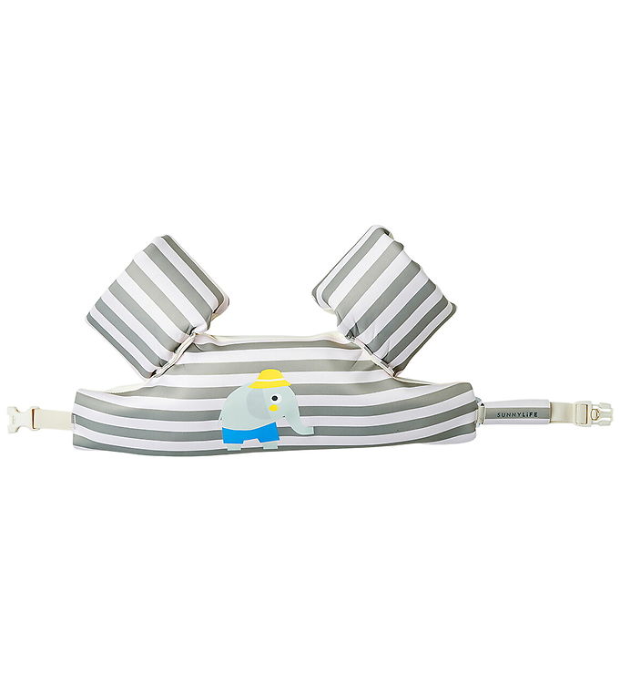 SunnyLife Svømmevest - 3-6 År - Eli The Elephant/Green Stripe