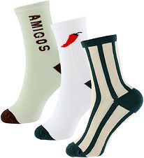 Name It Strømper - 3-pak - NkmHactor - Cloud Dancer/Chateau Gray