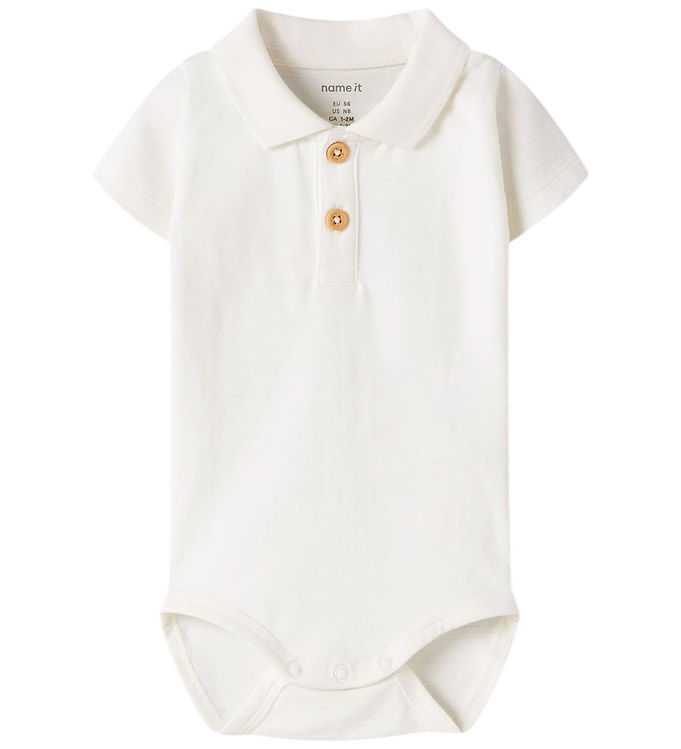Name It Body k/æ - Hulmønster - Polo - NbmHofman - Cloud Dancer