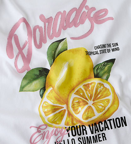 Name It T-shirt - NkfHaima - Bright White/Paradise